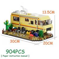 Technical Breaking Bad RV Adventure Camper Bus Car Model Building Blocks Fit Car