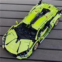 1690PCS Green Sports Car Building Blocks Set Model DIY Display Toy UK