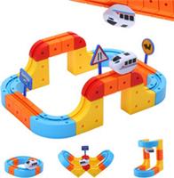Eaglestone 56PCS Electric Train Set, 3D Track Building Blocks Toy
