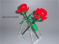 lego creator roses 40460 clear acrylic display stand contemporary vase support