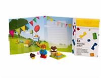 LEGO Birthday Greeting Invitation Card + 20pcs Building Toy Construction