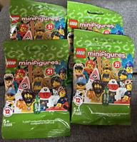 4 x Lego minifigures series 21 unopened sealed random mystery Blind bags packs