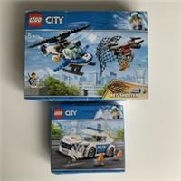Lego City 60207 Sky Police Drone Chase & 60239 Patrol Car New/Sealed Box Damaged