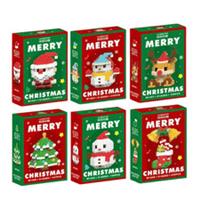 Santa Micro Building Blocks Christmas Gift Assorted Mini Bricks Kids 6/12 Set