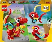 LEGO Creator 3in1 Red Dragon Toy to Fish Figure to Phoenix Bird Model Animal
