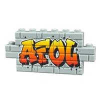 AFOL Graffiti Wall - Custom Printed on 10 Light Grey Lego Bricks