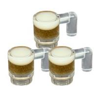 Set of 3 Lego beer mugs with dual layered resin - Minifigure scale beer