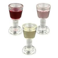 3 Pack - Resin filled wine glasses - Lego miniature Minifigure scale glasses