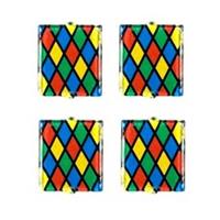 Lego Lattice Coloured Glass 4 Pack - Custom Printed Window Pieces.