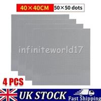 4 PCS 50x50 studs 40x40 cm Building Bricks Base Plate Construction Blocks Board