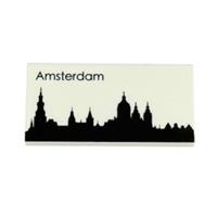 Amsterdam - City Silhouettes - Custom printed Lego 2x4 tile.