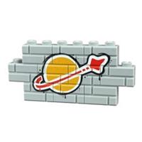 Custom printed Lego Space mini graffiti wall. Full wall of 10 bricks