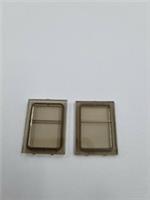 Lego Glass Train Door With Lip Trans Black New X2 (J6)