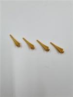 LEGO Parts NEW Weapon Spear Tip with Fins 24482 Pearl Gold X 4 (D3)