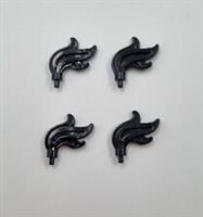 LEGO FEATHER PLUME BLACK FOR CASTLE KNIGHT 64647 6344245 NEW X4 (55)