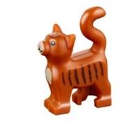 LEGO Pet Cat Animal Minifigure Striped Orange Standing 13786pb02 NEW (A2)