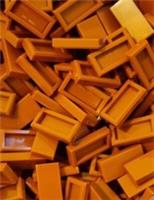 Lego Tile 1x2 DARK / EARTH ORANGE 3069b CITY X50 NEW (24)