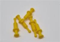 LEGO Syringes Utensils Hospital Vet Doctor Pieces Part YELLOW 53020 X5 NEW (L2)