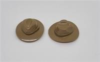 LEGO FEDORA Minifigure, Headgear Hat, Outback BUCKLE 6395371 DARK TAN NEW (L2)