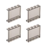 NEW LEGO Train 4x 1x4x3 Carriage Window Transparent Brown / Black 60581 35323