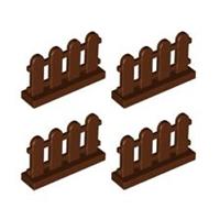 NEW LEGO 4x Picket Fence Paled 1x4x2 Reddish Brown 33303 Farm House City Castle