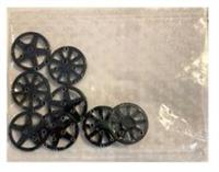 LEGO SPEED CHAMPION ALLOY WHEEL ACCESSORIES BLACK 72210 5/9 SPOKE NEW (A13)