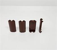 Lego 30987 Cylinder Panel 2x2x5 with Cutout REDDISH BROWN Harry PotterX4 NEW (I2