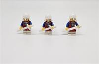 LEGO LION KNIGHT CASTLE MINIFIGURE ARMY WITH White HELMET SWORD X3 NEW (G4)