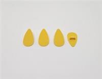 LEGO SHIELD YELLOW Ovoid Plain For Moc Castle Islanders NEW X4 (B13)