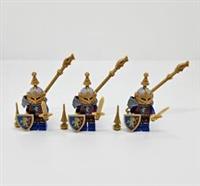 LEGO LION KNIGHT CASTLE MINIFIGURE ARMY KINGS QUEENS GUARD X3 NEW (E8)