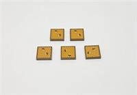 LEGO BEE HIVE BLACK AND YELLOW TILE 2X2 NEW X5 (D7)