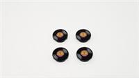 LEGO RECORD VINTAGE VINYL Black Orange Pattern 2x2 Tile X4 NEW (D7)