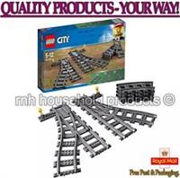 LEGO City Switch Train Tracks with Curved Track Railroad Railway Set 60238 5+