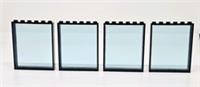 LEGO WINDOW BLACK + GLASS 1X6X6 42509 42205 New X4 (A14)
