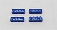 LEGO CITY POLICE BRICK 1X4 BLUE (A9)