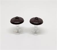 LEGO NINJAGO HAT CONICAL ASIAN DARK BROWN 26007 RAISED X2 NEW (40)