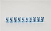 Leg Fish Koi Karp Pattern Transparent Light Blue Tile 1x2 3069pb1167 NEW X10 E4)