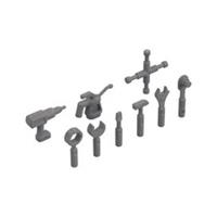 LEGO Flat Silver Hand Tools Pack Utensil Tools (901 / 11402) Multipack NEW 2025