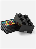 Lego Storage Box Brick 6 Knobs Black BNIB