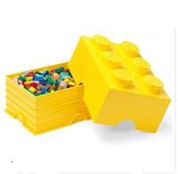 Lego Storage Box Brick 6 Knobs Yellow BNIB