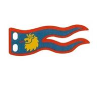 LEGO Flag 3 x 8 Wave with Red Border and Lion Head Lion Knights' Castle 2022 NEW