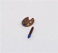 LEGO CITY ARTIST PAINT BRUSH ART PALLET BLUE FOR MINIFIGURE NEW (75)