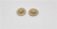 LEGO FEDORA Minifigure, Headgear Hat, Outback BUCKLE 6395371 TAN NEW (L2)
