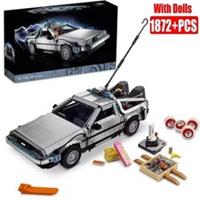 *NEW* MOC 10300 Back to the Future Time Machine Building Blocks ICONS 1872pcs