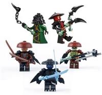 MCO Lego Ninjago Forbidden Five Minifigure Lot Rox, Kur, Zarkt, Nokt, Drix