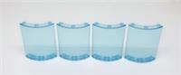 LEGO WINDOW 4X4X6 TRANS BLUE CYLINDER 30562 CITY NEW X4 (S1)