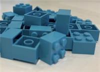 LEGO 2x2 Bricks 50xPieces | (3003) Medium Azure Colour | Brand New