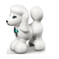 LEGO White Dog Poodle with Turquoise Collar Animal Friends minifigure NEW 2021