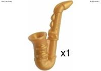 LEGO Saxophone - Pearl Gold X1. Minifigure, Saxophone, Band, Marching Band