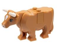 LEGO Medium Nougat Cow (Plate on Top) Animal Farm City Castle minifigure NEW